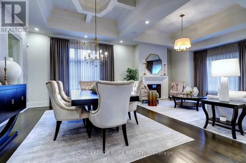 1182 Morrison Heights Dr, Oakville, ON - Indoor Photo Showing Dining Room With Fireplace