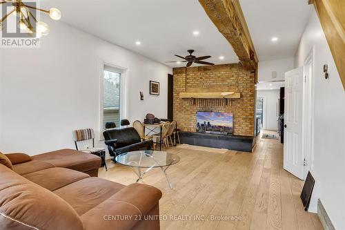 508 Sherbrooke Street, Peterborough, ON - Indoor Photo Showing Living Room With Fireplace