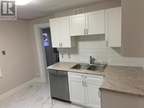 1 - 104 Rosslyn Avenue N, Hamilton, ON - Indoor Photo Showing Kitchen With Double Sink