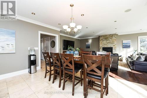 6427 Old Church Rd, Caledon, ON - Indoor Photo Showing Dining Room With Fireplace