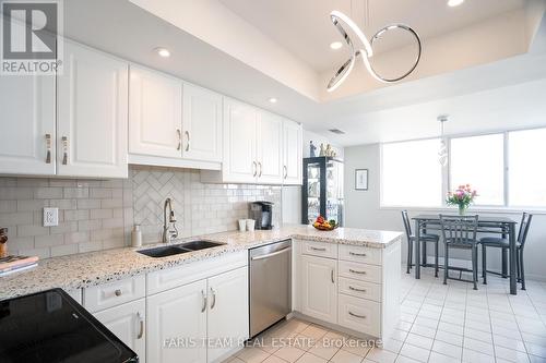 #1704 -75 Ellen St, Barrie, ON - Indoor Photo Showing Kitchen With Double Sink With Upgraded Kitchen