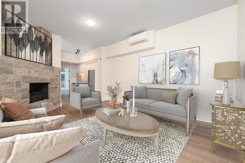 1614 Ridge Road E, Oro-Medonte, ON - Indoor Photo Showing Living Room With Fireplace