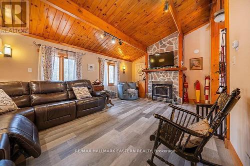 27 Library Rd, North Kawartha, ON - Indoor Photo Showing Living Room With Fireplace
