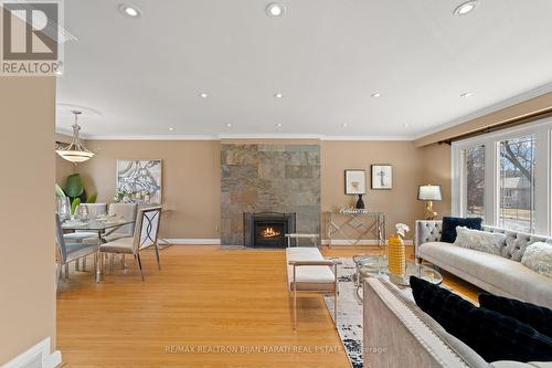 17 Ambrose Road, Toronto, ON - Indoor Photo Showing Living Room With Fireplace