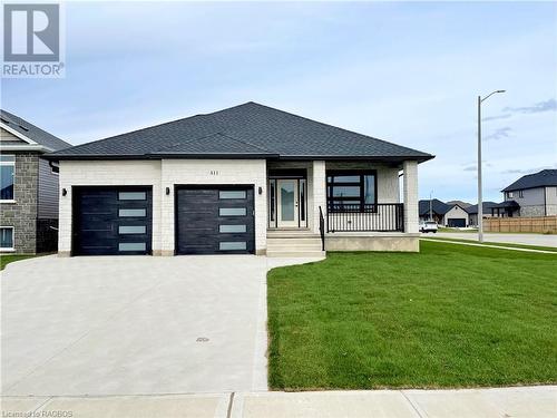 Brand new stone bungalow - 411 Northport Drive, Port Elgin, ON - Outdoor With Facade