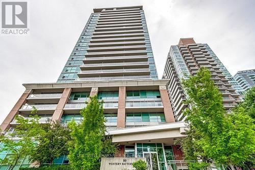 #2406 -80 Western Battery Rd, Toronto, ON - Outdoor With Balcony With Facade