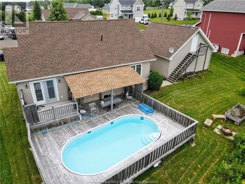 26 Marco St, Dieppe, NB - Outdoor With Above Ground Pool With Deck Patio Veranda With Exterior