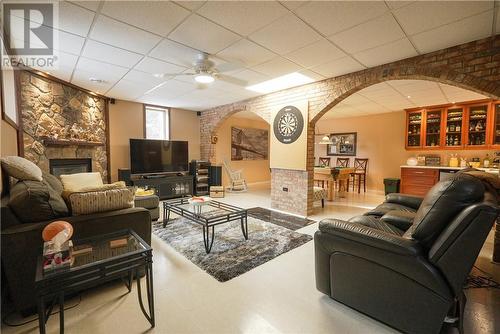 715 Bonin Street, Azilda, ON - Indoor Photo Showing Living Room With Fireplace