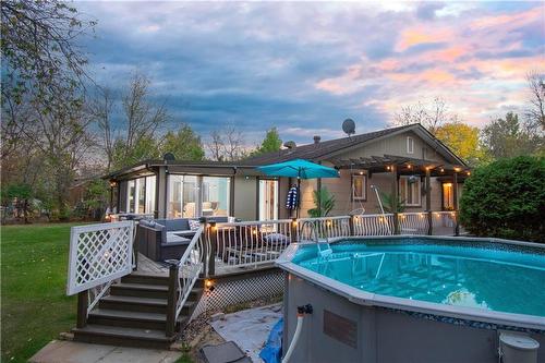 35 12Th Avenue, Gimli Rm, MB - Outdoor With Above Ground Pool With Deck Patio Veranda