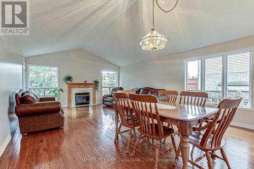 757 Guildwood Blvd, London, ON - Indoor Photo Showing Dining Room With Fireplace