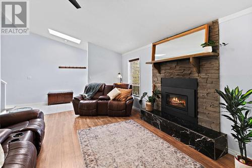 240 Willow Street, Chase, BC - Indoor Photo Showing Living Room With Fireplace