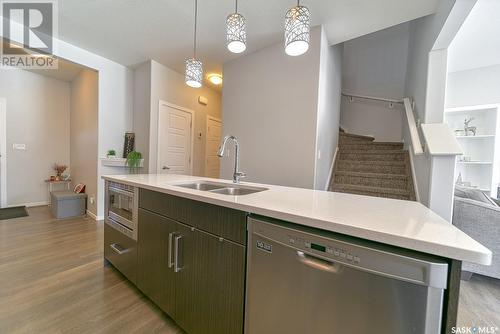 3323 Green Sandcherry Street, Regina, SK - Indoor Photo Showing Kitchen With Double Sink