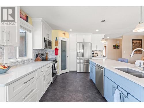7344 Longacre Drive, Vernon, BC - Indoor Photo Showing Kitchen With Double Sink With Upgraded Kitchen