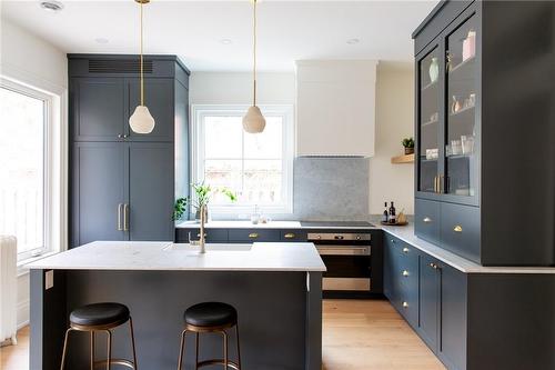 45 Park Street W, Hamilton, ON - Indoor Photo Showing Kitchen With Upgraded Kitchen