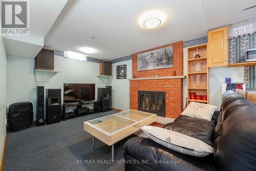 16 Sunforest Drive, Brampton, ON - Indoor Photo Showing Living Room With Fireplace