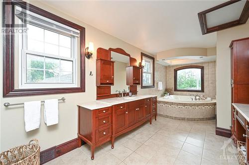 4-pc ensuite with electric radiant in-floor heating. - 12374 County Road 43 Road, Winchester, ON 