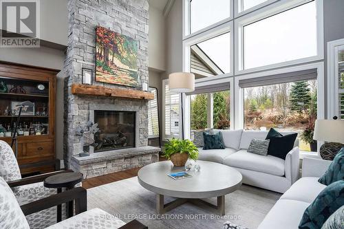 328 Sunset Boulevard, Blue Mountains, ON - Indoor Photo Showing Living Room With Fireplace