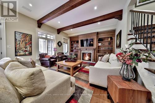 1600 Jalna Avenue, Mississauga, ON - Indoor Photo Showing Living Room With Fireplace