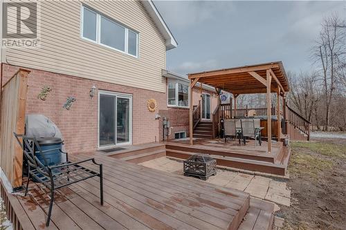 Rear deck with newer gazebo and gas BBQ hook up - 6540 Clifford Avenue, Cornwall, ON - Outdoor With Deck Patio Veranda With Exterior