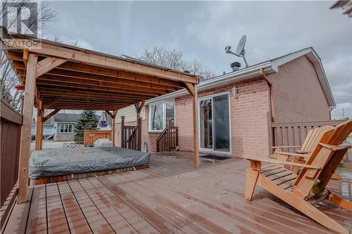 Terrific sunken Hot Tub - 6540 Clifford Avenue, Cornwall, ON - Outdoor With Deck Patio Veranda With Exterior