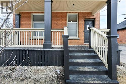 Inviting front porch. This is the separate entrance to the apartment - 7 Argyle Street, Renfrew, ON - Outdoor