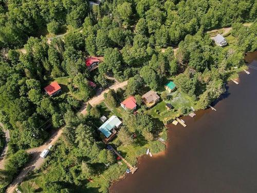 Aerial photo - 342 Ch. Lac-Léon, Saint-Donat, QC - Outdoor With Body Of Water With View