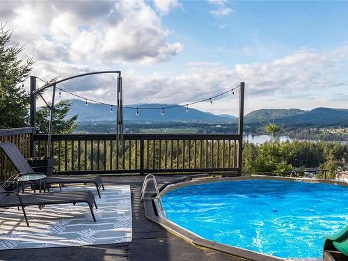 3-6222 Lower Chippewa Rd, Duncan, BC - Outdoor With Above Ground Pool With Deck Patio Veranda With View