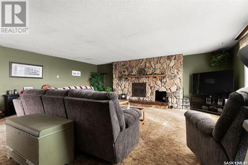 Anderson Acreage, Francis Rm No. 127, SK - Indoor Photo Showing Living Room With Fireplace
