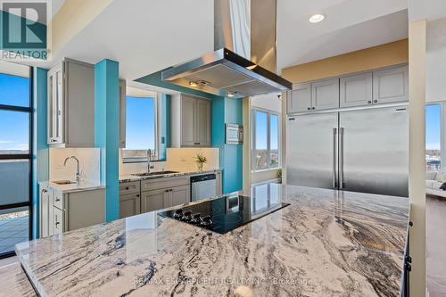 1109 - 81 Scott Street, St. Catharines, ON - Indoor Photo Showing Kitchen With Upgraded Kitchen