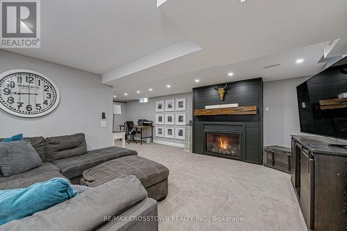 92 Golden Meadow Road, Barrie, ON - Indoor Photo Showing Living Room With Fireplace