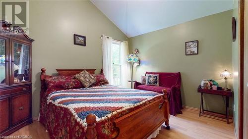 Bedroom #3 - boasting a vaulted ceiling! - 7 Purgatory Road, Northern Bruce Peninsula, ON - Indoor Photo Showing Bedroom