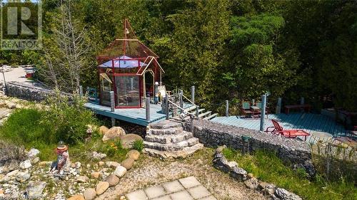 Lovely set up down by the water! - 7 Purgatory Road, Northern Bruce Peninsula, ON - Outdoor With Deck Patio Veranda