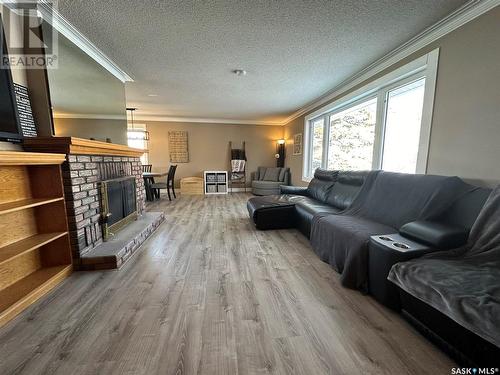 36 Wilkin Street, Fillmore, SK - Indoor Photo Showing Living Room With Fireplace