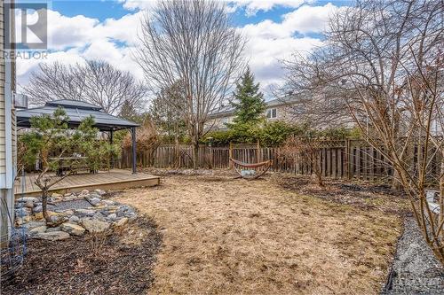 Extra deep & fully-fenced lot with large deck & gazebo for entertaining. - 22 Fernbrook Place, Kanata, ON - Outdoor