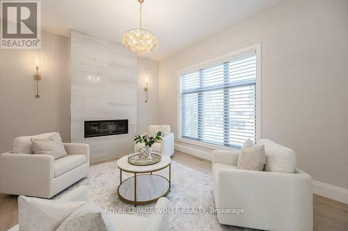 35 Huntley Cres, Kitchener, ON - Indoor Photo Showing Living Room With Fireplace