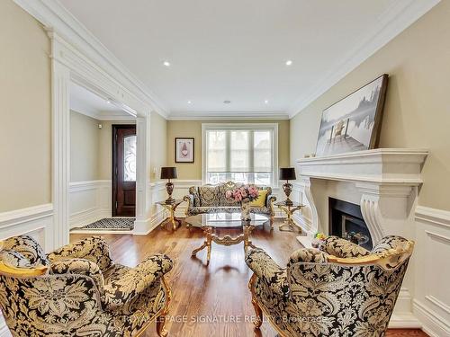 292 Laird Dr, Toronto, ON - Indoor Photo Showing Living Room With Fireplace