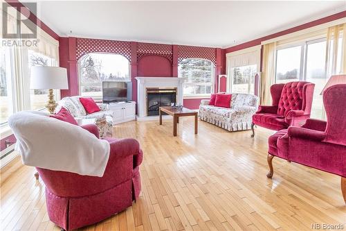 131 Tapley Road, Florenceville-Bristol, NB - Indoor Photo Showing Living Room With Fireplace