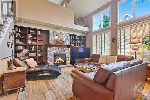 55 Ironside Court, Ottawa, ON - Indoor Photo Showing Living Room With Fireplace