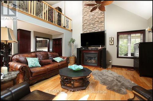 1440 Shannon Rd, Tyendinaga, ON - Indoor Photo Showing Living Room With Fireplace