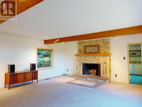 7108 Kemano Street, Powell River, BC - Indoor Photo Showing Living Room With Fireplace