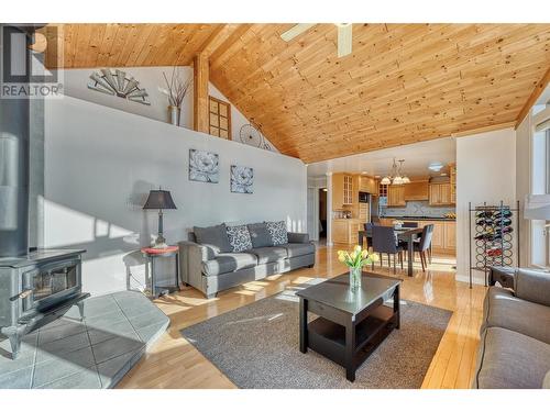 78 Spruce Drive, Vernon, BC - Indoor Photo Showing Living Room With Fireplace