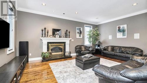 360 Conservation Dr, Brampton, ON - Indoor Photo Showing Living Room With Fireplace