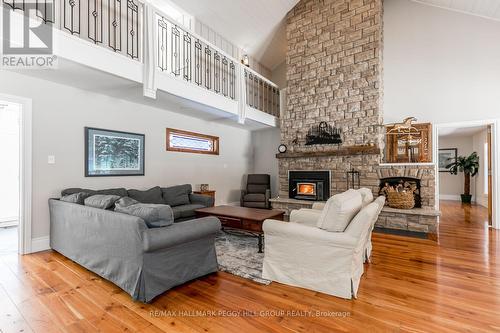 1304 Bass Lake Side Road  W, Oro-Medonte, ON - Indoor Photo Showing Living Room With Fireplace