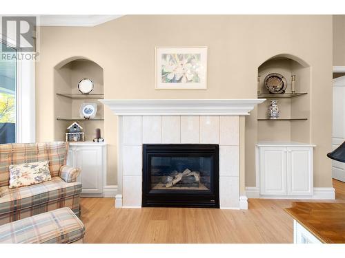 3638 Parri Road, Tappen, BC - Indoor Photo Showing Living Room With Fireplace