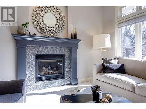 4480 Gallaghers Forest S, Kelowna, BC - Indoor Photo Showing Living Room With Fireplace