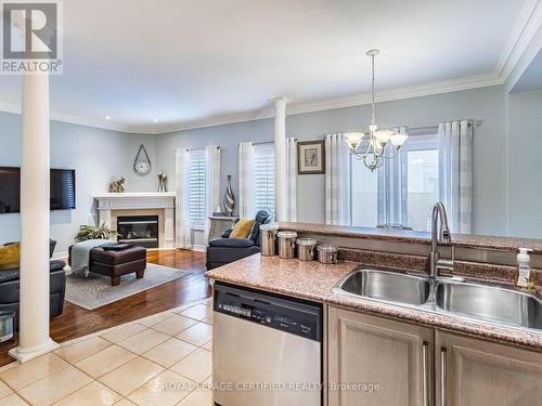 3 Hillpath Cres, Brampton, ON - Indoor Photo Showing Kitchen With Fireplace With Double Sink