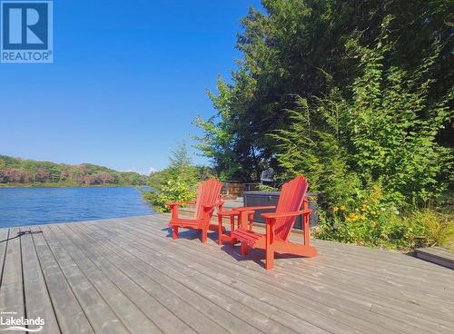 340 Healey Lake, Archipelago South, ON - Outdoor With Body Of Water With Deck Patio Veranda