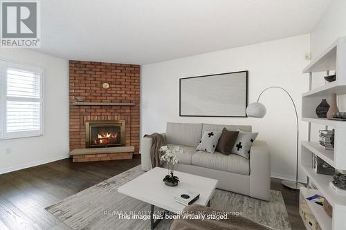 4679 Rosebush Rd, Mississauga, ON - Indoor Photo Showing Living Room With Fireplace