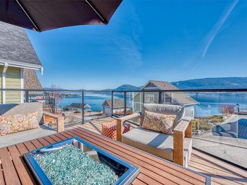 51-6922 Barcelona Drive, Kelowna, BC - Outdoor With Body Of Water With Deck Patio Veranda With View With Exterior