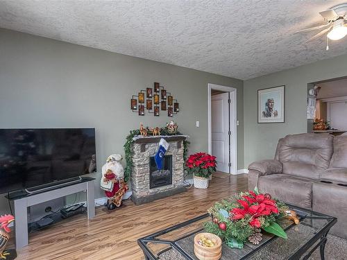 4040 Holland Ave, Saanich, BC - Indoor Photo Showing Living Room With Fireplace